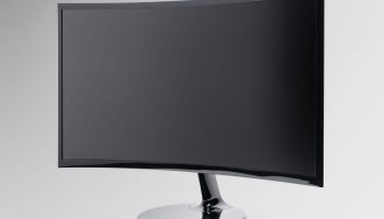 Computer curvy monitor mockup digital device Computer curvy monitor mockup digital device